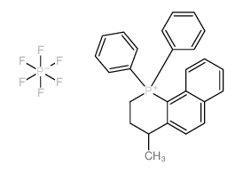4-methyl-1,1-diphenyl-1,2,3,4-tetrahydrobenzo(h)phosphinolinium hexafluorophosphate结构式