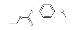 (4-methoxy-phenyl)-dithiocarbamic acid ethyl ester结构式