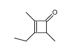 3-ethyl-2,4-dimethylcyclobut-2-en-1-one Structure