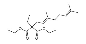 Ethyl-geranyl-malonsaeure-diethylester Structure