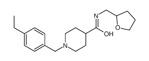 1-[(4-ethylphenyl)methyl]-N-(oxolan-2-ylmethyl)piperidine-4-carboxamide Structure