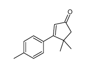 4,4-dimethyl-3-(4-methylphenyl)cyclopent-2-en-1-one结构式