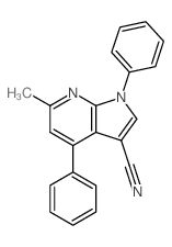 3-methyl-5,9-diphenyl-2,9-diazabicyclo[4.3.0]nona-1,3,5,7-tetraene-7-carbonitrile Structure