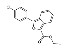 ethyl 3-(4-chlorophenyl)-2-benzofuran-1-carboxylate结构式