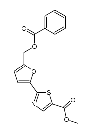2-(5-benzoyloxymethyl-furan-2-yl)-thiazole-5-carboxylic acid methyl ester结构式