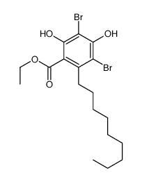 ethyl 3,5-dibromo-2,4-dihydroxy-6-nonylbenzoate结构式