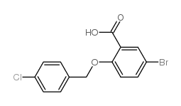 5-溴-2-[(4-氯苄基)氧基]苯甲酸结构式
