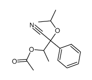 Acetic acid 2-cyano-2-isopropoxy-1-methyl-2-phenyl-ethyl ester Structure