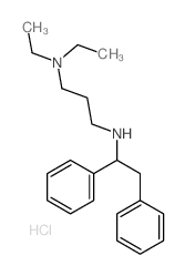 1,3-Propanediamine,N3-(1,2-diphenylethyl)-N1,N1-diethyl-, hydrochloride (1:2) Structure