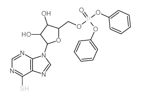 9H-Purine-6-thiol,9-b-D-ribofuranosyl-, 5'-(diphenyl phosphate) (8CI) Structure
