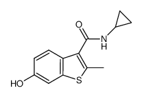 Benzo[b]thiophene-3-carboxamide, N-cyclopropyl-6-hydroxy-2-methyl- (9CI) Structure