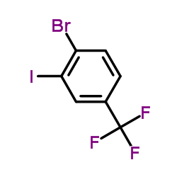 1-Bromo-2-iodo-4-(trifluoromethyl)benzene Structure