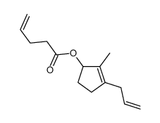 (2-methyl-3-prop-2-enylcyclopent-2-en-1-yl) pent-4-enoate结构式