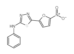 1,3,4-Thiadiazol-2-amine,5-(5-nitro-2-furanyl)-N-phenyl-结构式