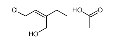 acetic acid,4-chloro-2-ethylbut-2-en-1-ol结构式