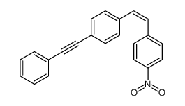 1-[2-(4-nitrophenyl)ethenyl]-4-(2-phenylethynyl)benzene结构式