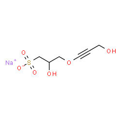 sodium 2-hydroxy-3-[(3-hydroxy-1-propynyl)oxy]propanesulphonate Structure