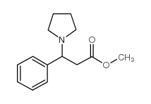 3-苯基-3-(吡咯烷-1-基)丙酸甲酯结构式
