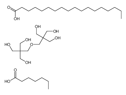 heptanoic acid,2-[[3-hydroxy-2,2-bis(hydroxymethyl)propoxy]methyl]-2-(hydroxymethyl)propane-1,3-diol,octadecanoic acid Structure