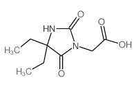 (4,4-二乙基-2,5-二氧代咪唑啉-1-基)乙酸结构式