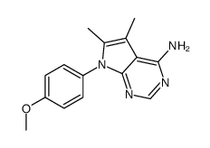 7-(4-甲氧基苯基)-5,6-二甲基-7h-吡咯并[2,3-d]嘧啶-4-胺结构式