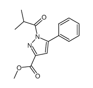 1-Isobutyryl-5-phenyl-3-pyrazolcarbonsaeure-methylester结构式