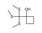 1-[tris(methylsulfanyl)methyl]cyclobutan-1-ol Structure