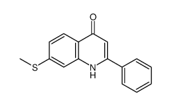7-methylsulfanyl-2-phenyl-1H-quinolin-4-one结构式