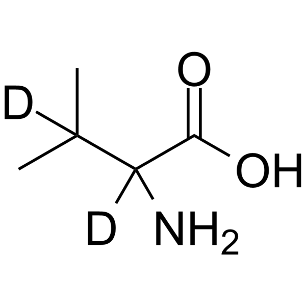 DL-缬氨酸-D2结构式