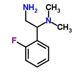 2-氨基-1-(2-氟苯基)乙基]二甲胺结构式