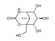 6,7,8-trihydroxy-1-(hydroxymethyl)-9-iodo-3-oxo-2-oxa-4-azabicyclo[3.3.1]nonane结构式