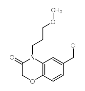 6-(氯甲基)-4-(3-甲氧基丙基)-2H-苯并[b][1,4]恶嗪-3(4H)-酮结构式