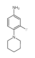 3-FLUORO-4-PIPERIDIN-1-YL-PHENYLAMINE结构式