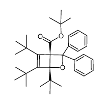 1,5,6-Tri-tert-butyl-3,3-diphenyl-2-oxabicyclo(2.2.0)hex-5-en-4-carbonsaeure-tert-butylester Structure