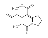 7-烯丙基-6-羟基-5-氧代-1,2,3,5-四氢吲哚嗪-8-羧酸甲酯结构式