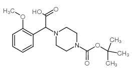 2-(2-methoxyphenyl)-2-[4-[(2-methylpropan-2-yl)oxycarbonyl]piperazin-1-yl]acetic acid Structure