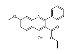 4-hydroxy-7-methoxy-2-phenyl-quinoline-3-carboxylic acid ethyl ester结构式
