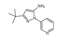 1-(3-吡啶基)-3-叔丁基-5-氨基吡唑结构式