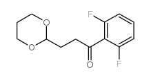2',6'-DIFLUORO-3-(1,3-DIOXAN-2-YL)-PROPIOPHENONE Structure