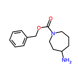 4-氨基氮杂环庚烷-1-羧酸苄酯结构式