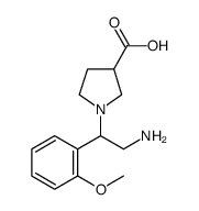 1-[2-氨基-1-(2-甲氧基苯基)-乙基]-吡咯烷-3-羧酸结构式