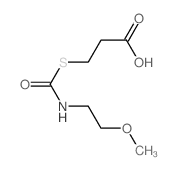 Propanoic acid, 3-[[[(2-methoxyethyl)amino]carbonyl]thio]- Structure