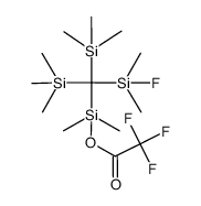 (fluorodimethylsilyl)(dimethyltrifluoroacetoxysilyl)bis(trimethylsilyl)methane结构式