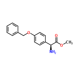 Methyl (2S)-amino[4-(benzyloxy)phenyl]acetate结构式