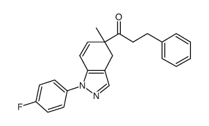 1-(1-(4-fluorophenyl)-5-methyl-4,5-dihydro-1H-indazol-5-yl)-3-phenylpropan-1-one结构式