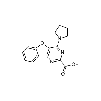 4-(吡咯烷-1-基)苯并呋喃[3,2-d]嘧啶-2-羧酸结构式