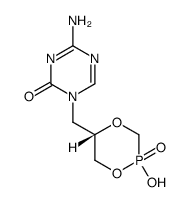 1-{[(5S)-2-hydroxy-2-oxo-1,4,2-dioxaphosphinan-5-yl]methyl}-5-azacytosine Structure