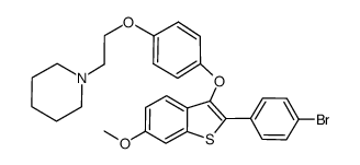 6-methoxy-3-{4-[2-(1-piperidinyl)ethoxy]phenoxy}-2-(4-bromophenyl)benzo[b]thiophene结构式
