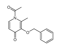 1-acetyl-2-methyl-3-phenylmethoxypyridin-4-one结构式
