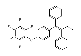 Z-1,2-diphenyl-1-(4-(pentafluorophenoxy)phenyl)-1-butene结构式